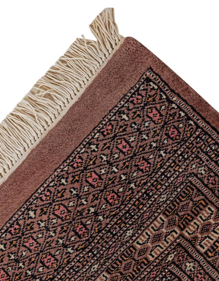 Detail image of 4' 2 x 5' 9  Hand Knotted Bokhara Oriental Wool Rug