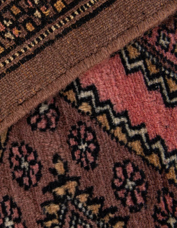Detail image of 4' 2 x 5' 9  Hand Knotted Bokhara Oriental Wool Rug