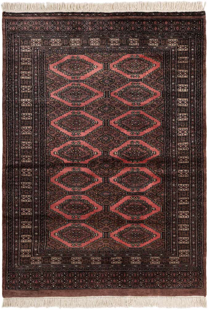4' 2 x 5' 9 Hand Knotted Bokhara Oriental Wool Rug