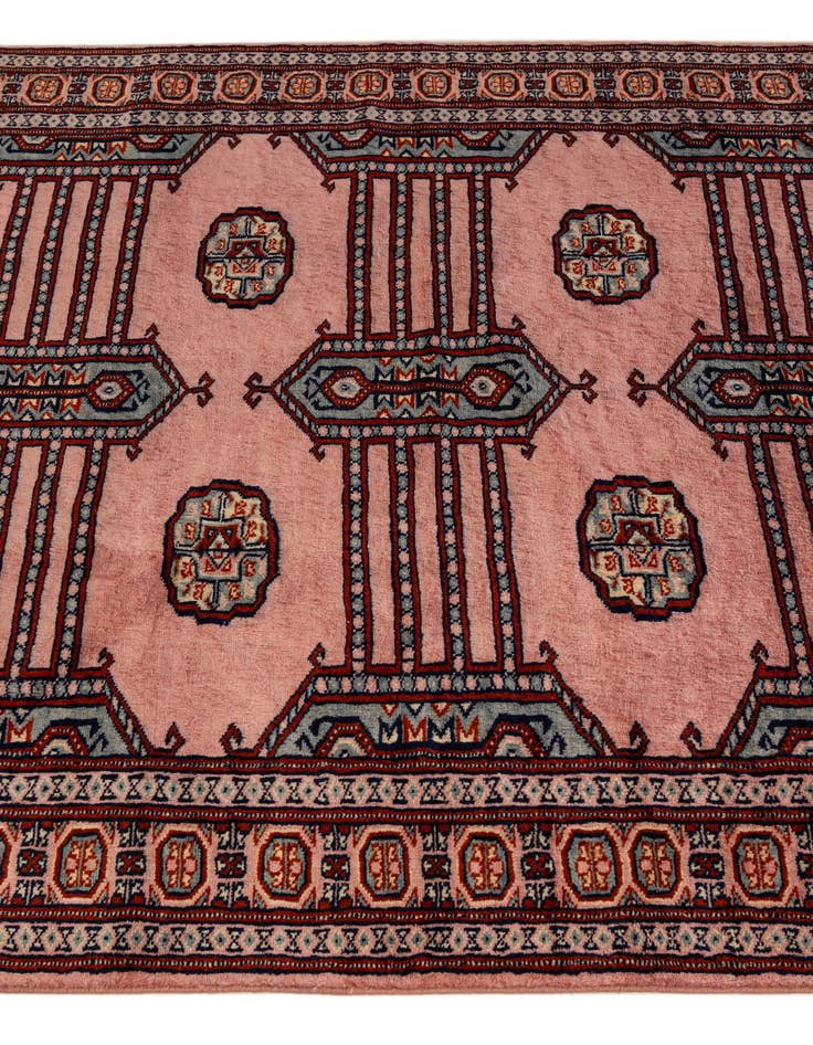 Detail image of 4' x 6' 6 Hand Knotted Bokhara Oriental Wool Rug