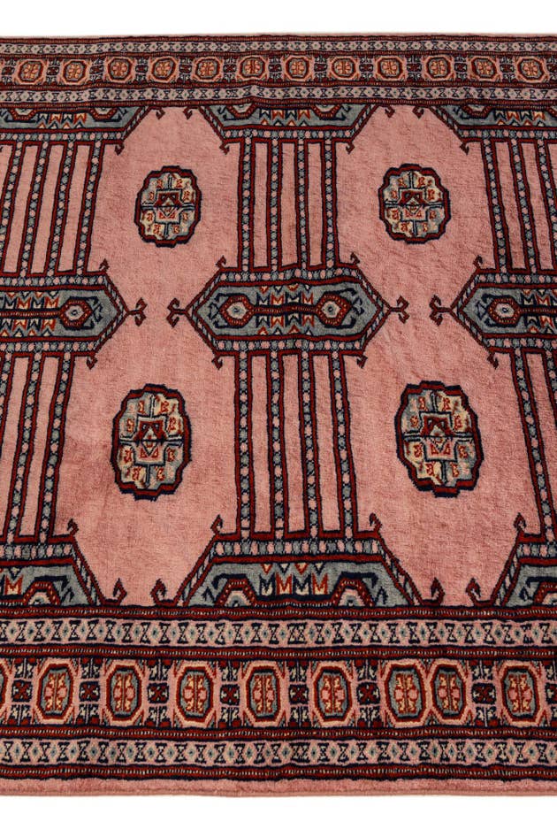 Detail image of 4' x 6' 6 Hand Knotted Bokhara Oriental Wool Rug
