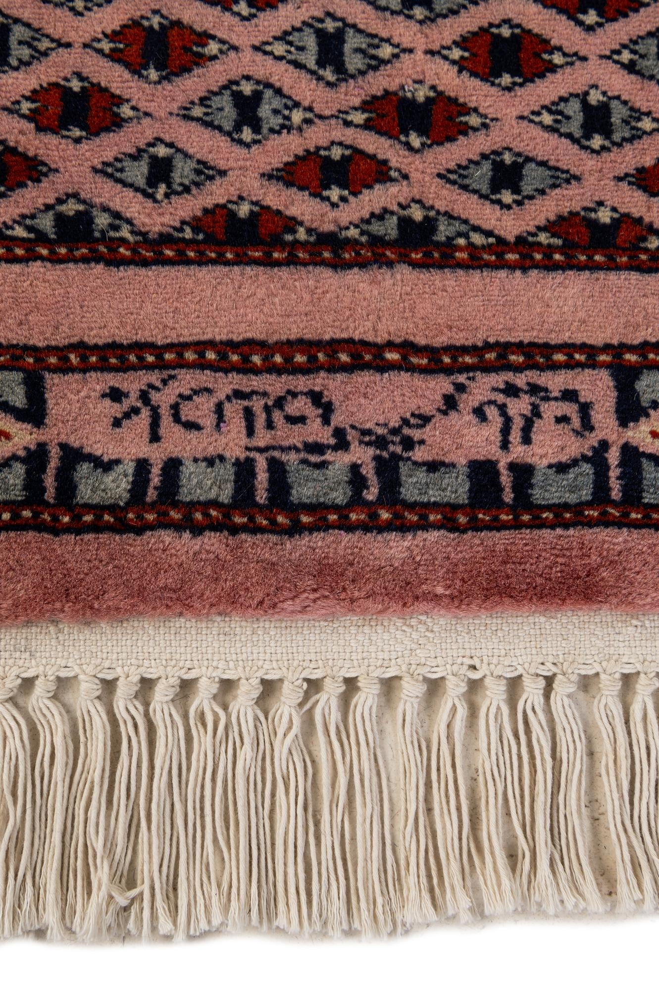 4' x 6' 6 Hand Knotted Bokhara Oriental Wool Rug
