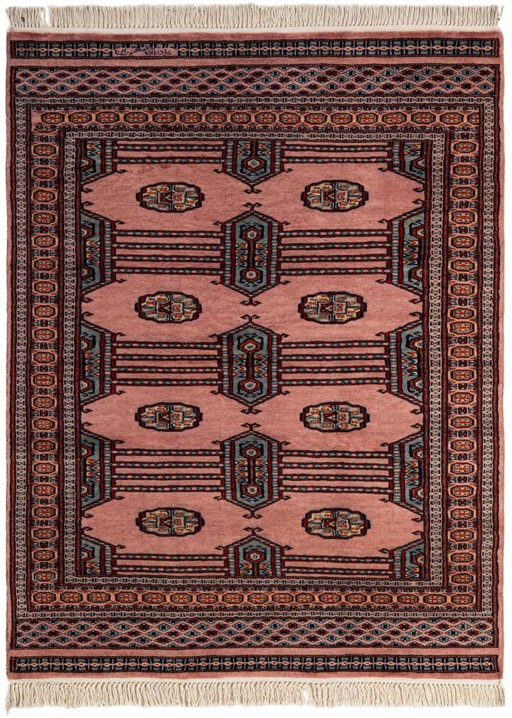 4' x 6' 6 Hand Knotted Bokhara Oriental Wool Rug