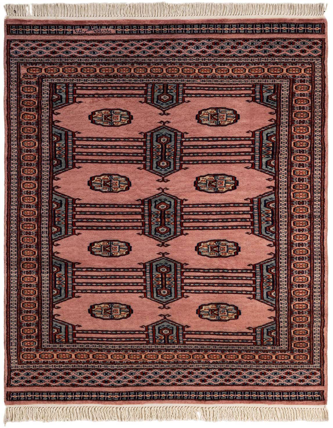 4' x 6' 6 Hand Knotted Bokhara Oriental Wool Rug