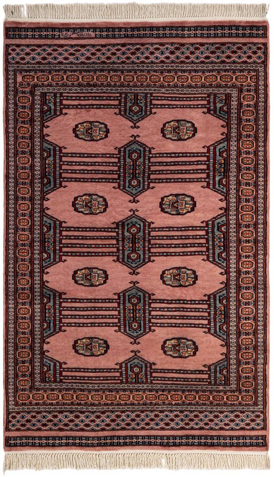 Detail image of 4' x 6' 6 Hand Knotted Bokhara Oriental Wool Rug