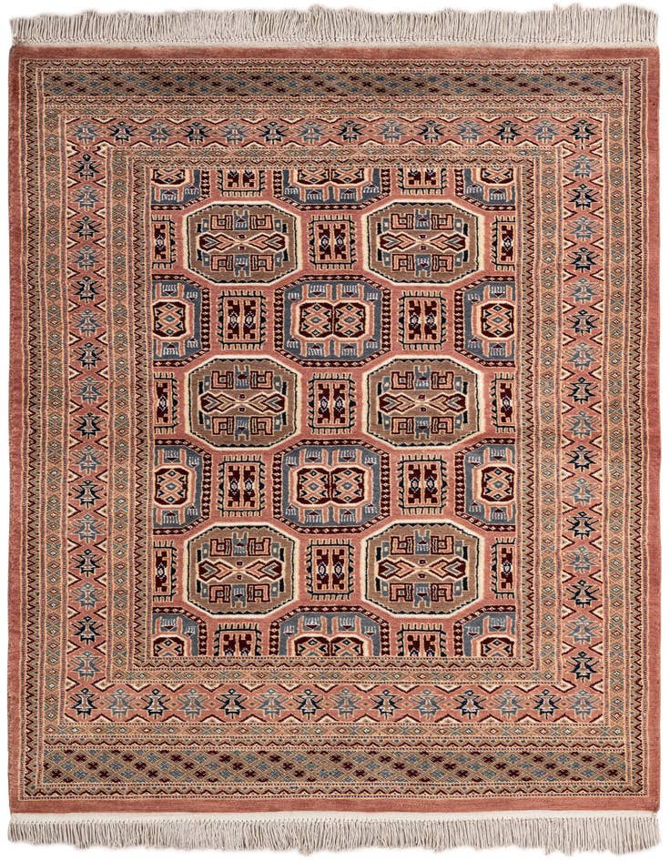 Detail image of 4' 2 x 6' 6 Hand Knotted Bokhara Rug