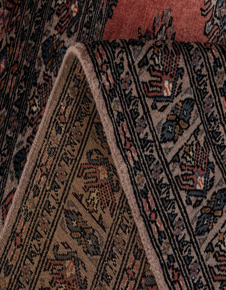 Detail image of 4' 1 x 6' 1  Hand Knotted Bokhara Oriental Wool Rug
