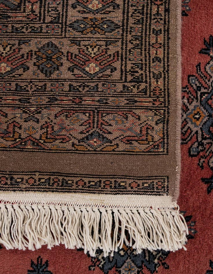 Detail image of 4' 1 x 6' 1  Hand Knotted Bokhara Oriental Wool Rug