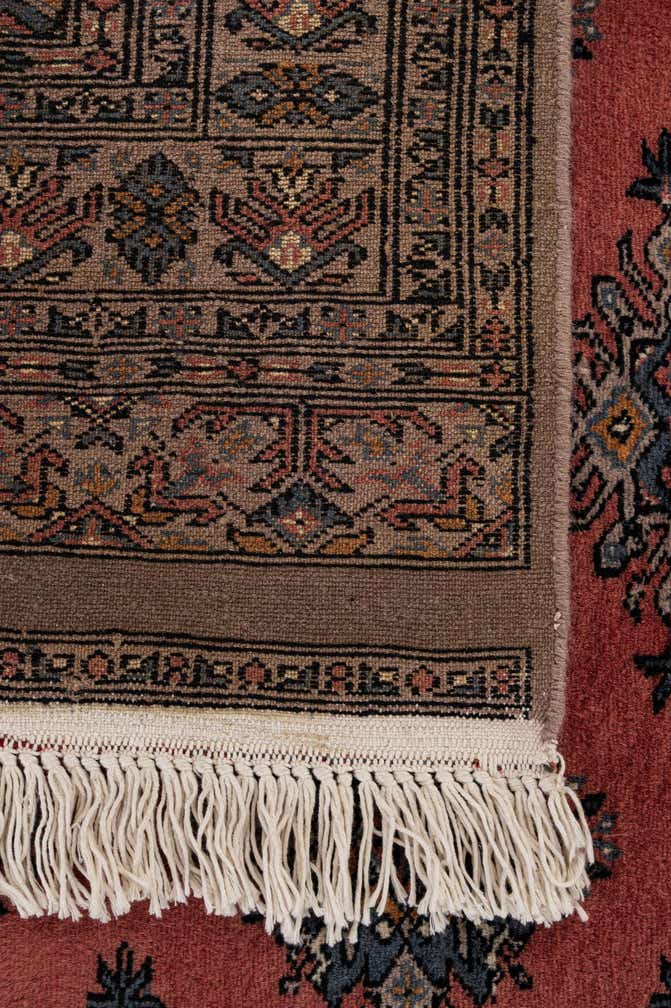 4' 1 x 6' 1 Hand Knotted Bokhara Oriental Wool Rug