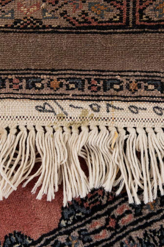 4' 1 x 6' 1 Hand Knotted Bokhara Oriental Wool Rug