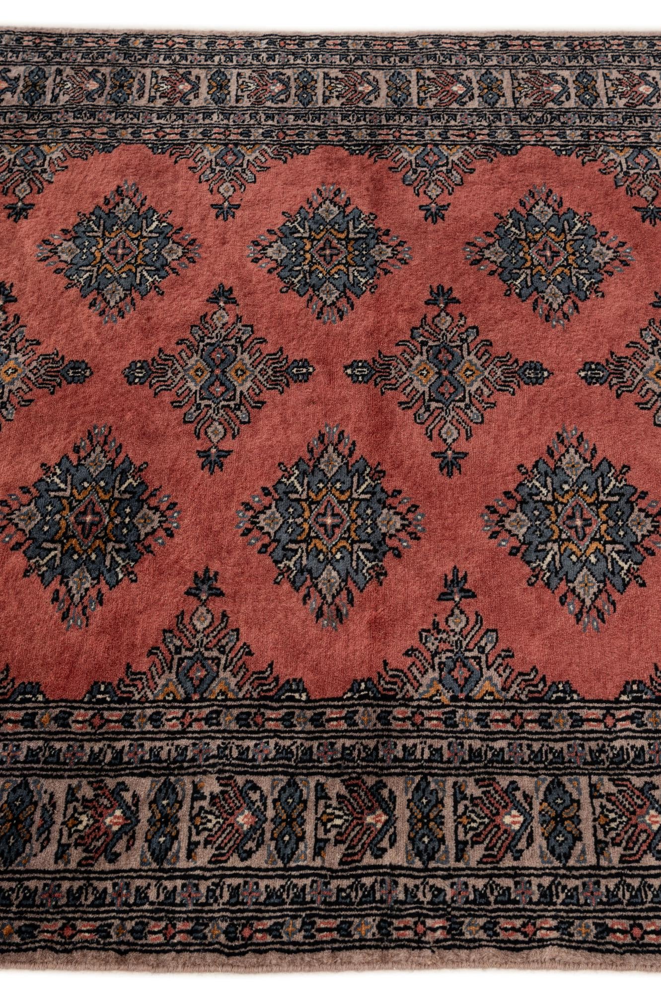 4' 1 x 6' 1 Hand Knotted Bokhara Oriental Wool Rug