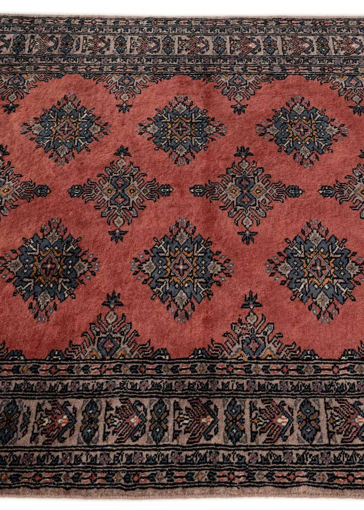 4' 1 x 6' 1 Hand Knotted Bokhara Oriental Wool Rug