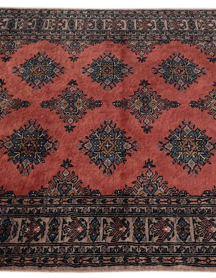 Detail image of 4' 1 x 6' 1  Hand Knotted Bokhara Oriental Wool Rug