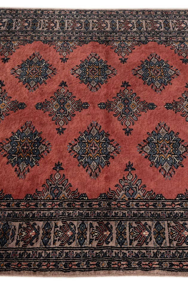 Detail image of 4' 1 x 6' 1 Hand Knotted Bokhara Oriental Wool Rug