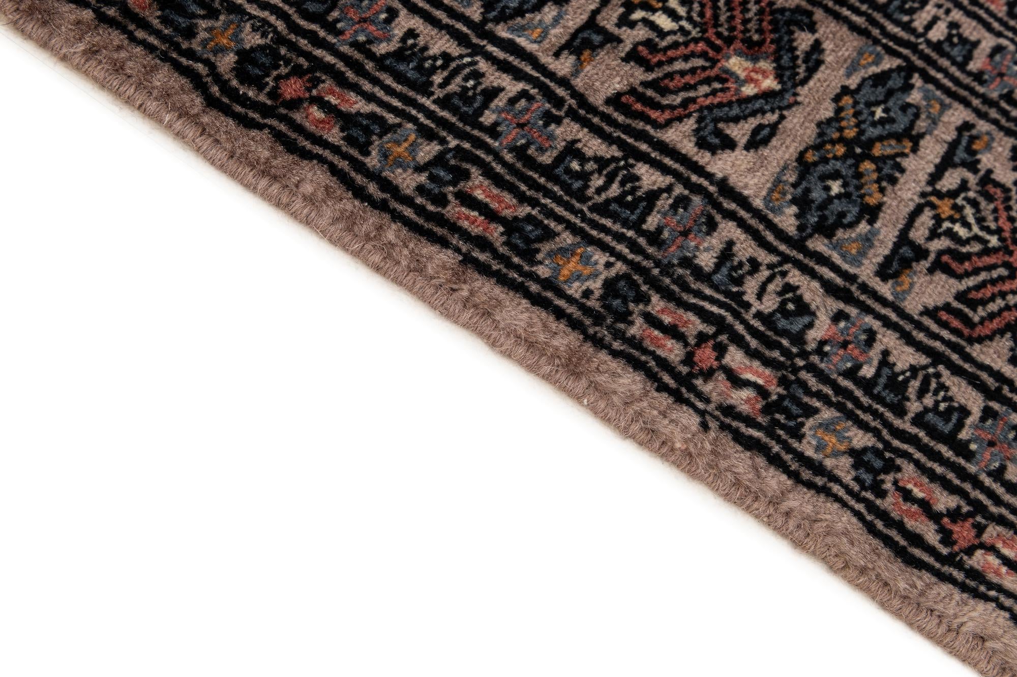 4' 1 x 6' 1 Hand Knotted Bokhara Oriental Wool Rug