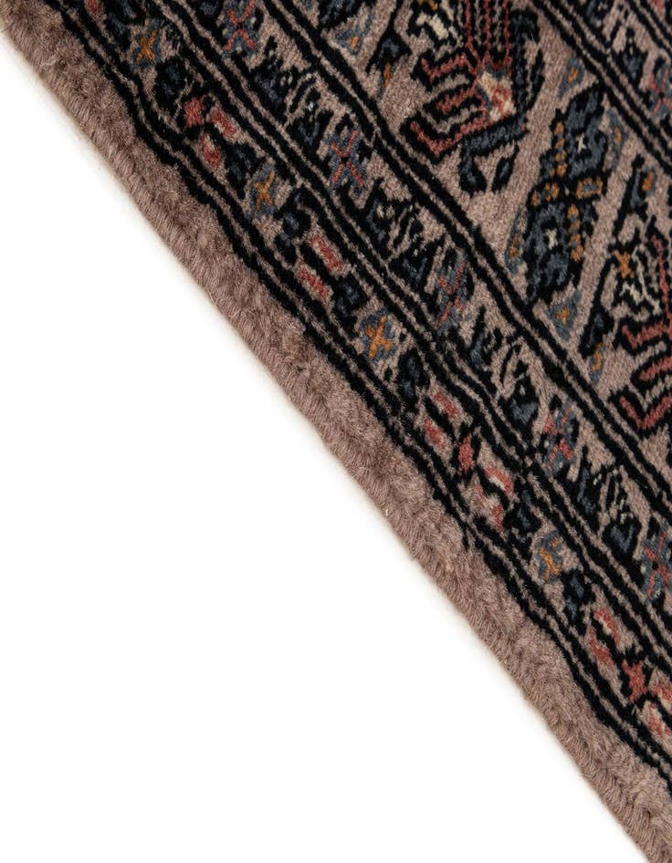 Detail image of 4' 1 x 6' 1  Hand Knotted Bokhara Oriental Wool Rug