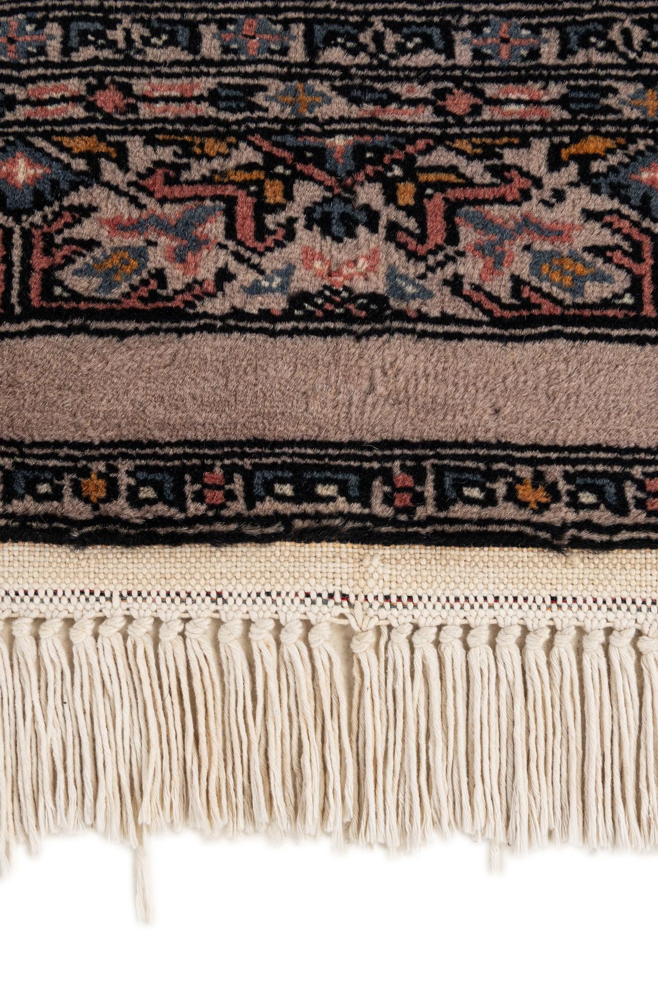 4' 1 x 6' 1 Hand Knotted Bokhara Oriental Wool Rug
