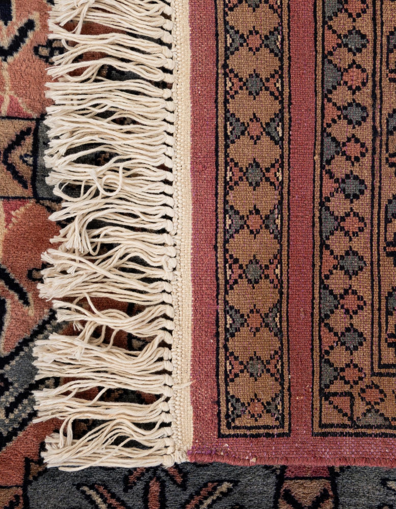 4' 3 x 5' 11 Hand Knotted Bokhara Oriental Wool Rug