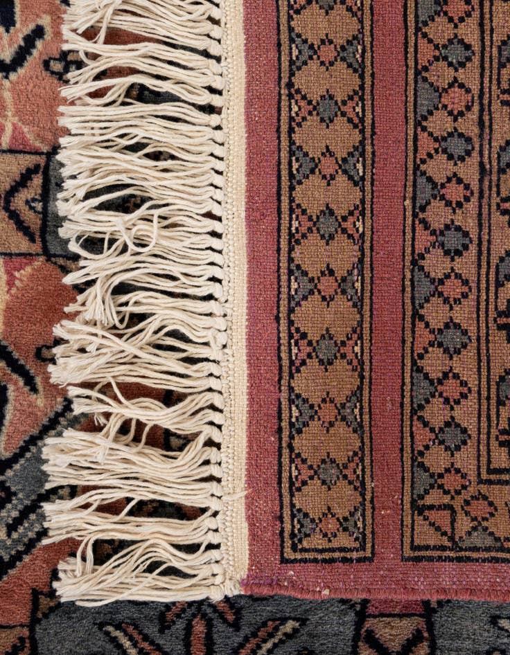 Detail image of 4' 3 x 5' 11  Hand Knotted Bokhara Oriental Wool Rug