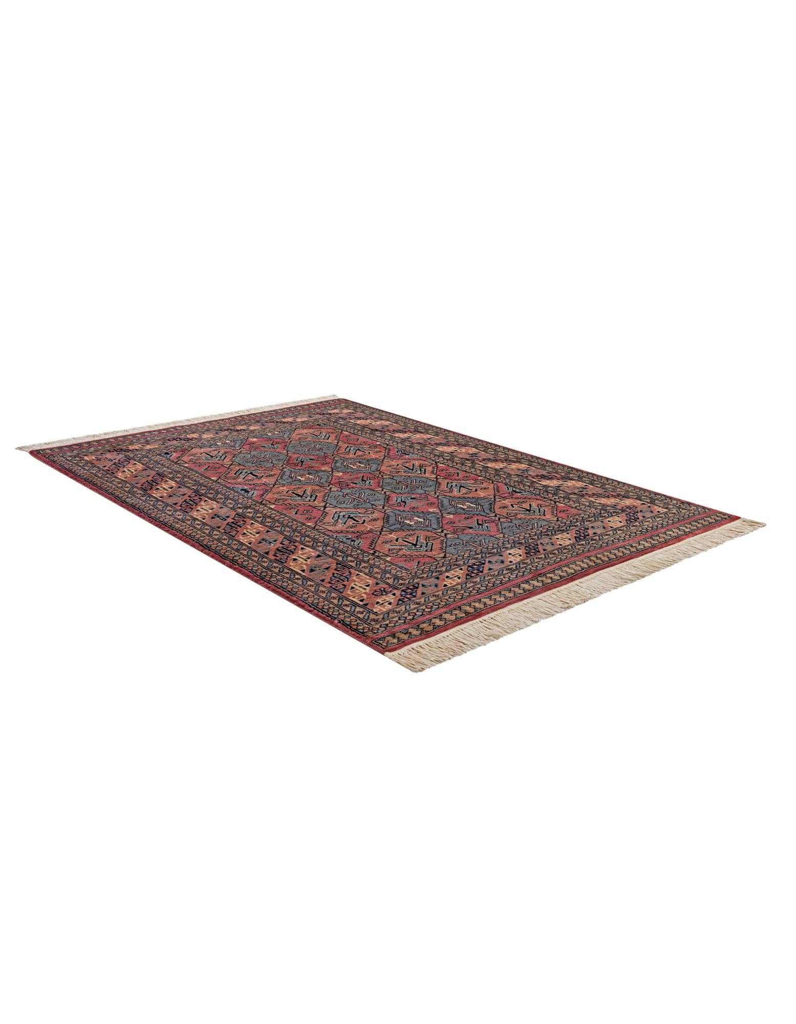 4' 3 x 5' 11 Hand Knotted Bokhara Oriental Wool Rug