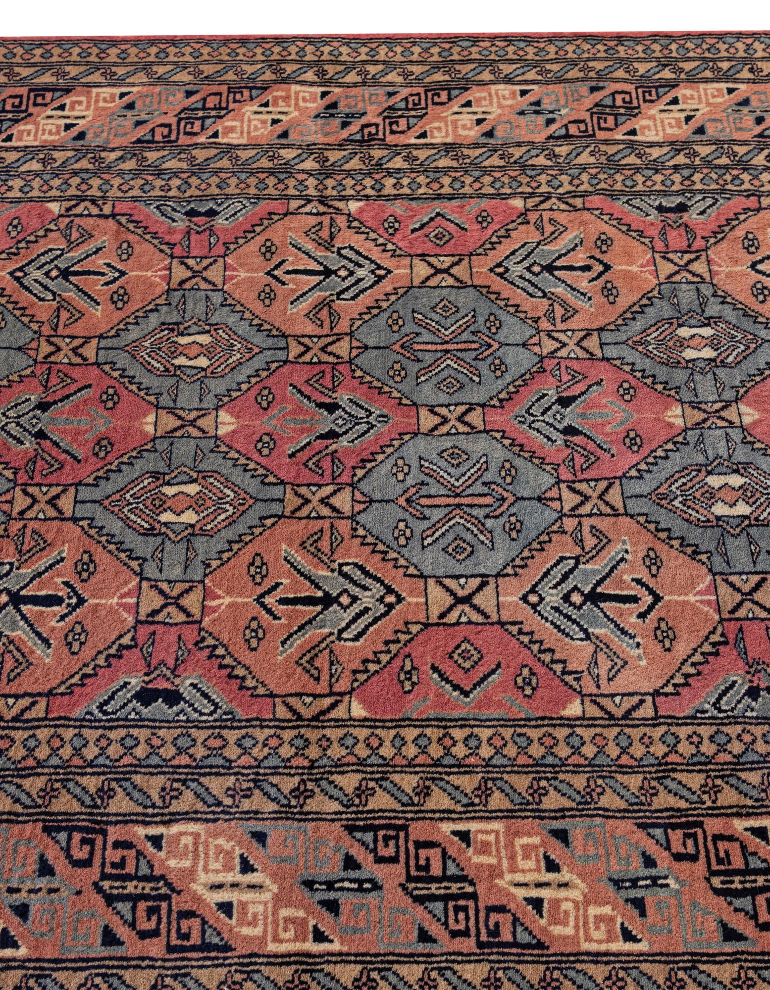 4' 3 x 5' 11 Hand Knotted Bokhara Oriental Wool Rug