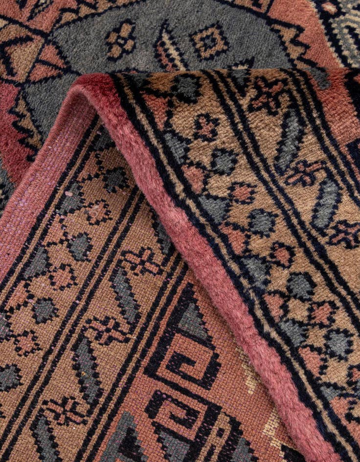 Detail image of 4' 3 x 5' 11  Hand Knotted Bokhara Oriental Wool Rug