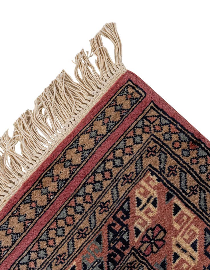 Detail image of 4' 3 x 5' 11  Hand Knotted Bokhara Oriental Wool Rug