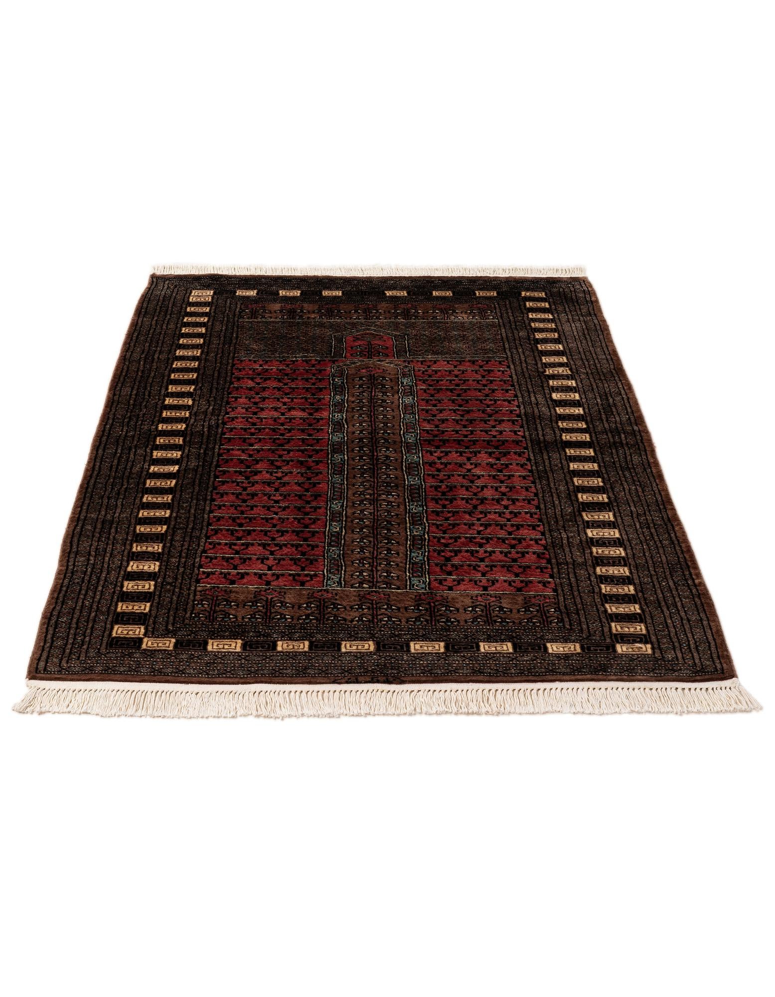 4' 3 x 5' 11 Hand Knotted Bokhara Oriental Wool Rug