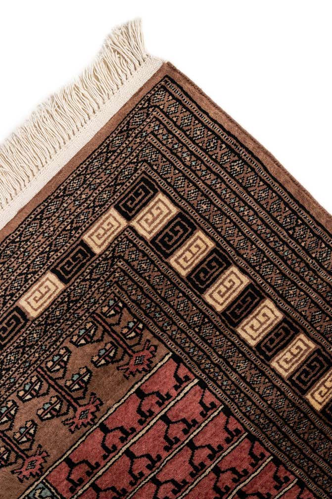 4' 3 x 5' 11 Hand Knotted Bokhara Oriental Wool Rug