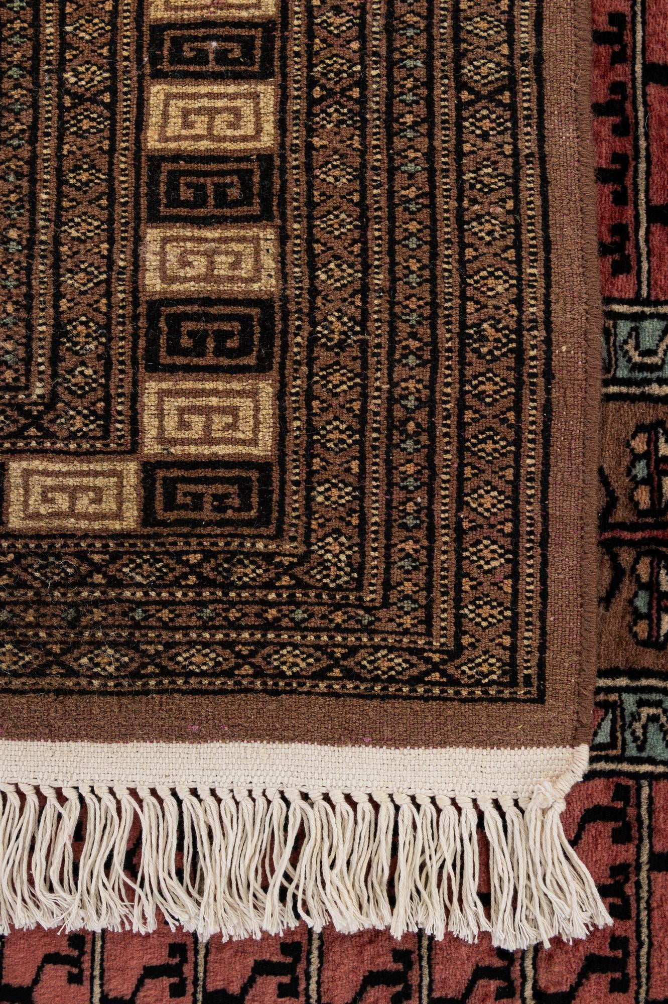 4' 3 x 5' 11 Hand Knotted Bokhara Oriental Wool Rug