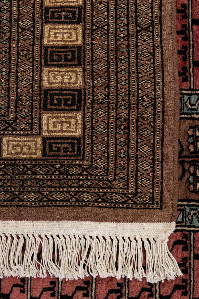 4' 3 x 5' 11 Hand Knotted Bokhara Oriental Wool Rug