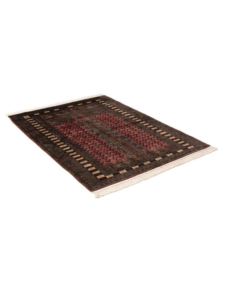 4' 3 x 5' 11 Hand Knotted Bokhara Oriental Wool Rug