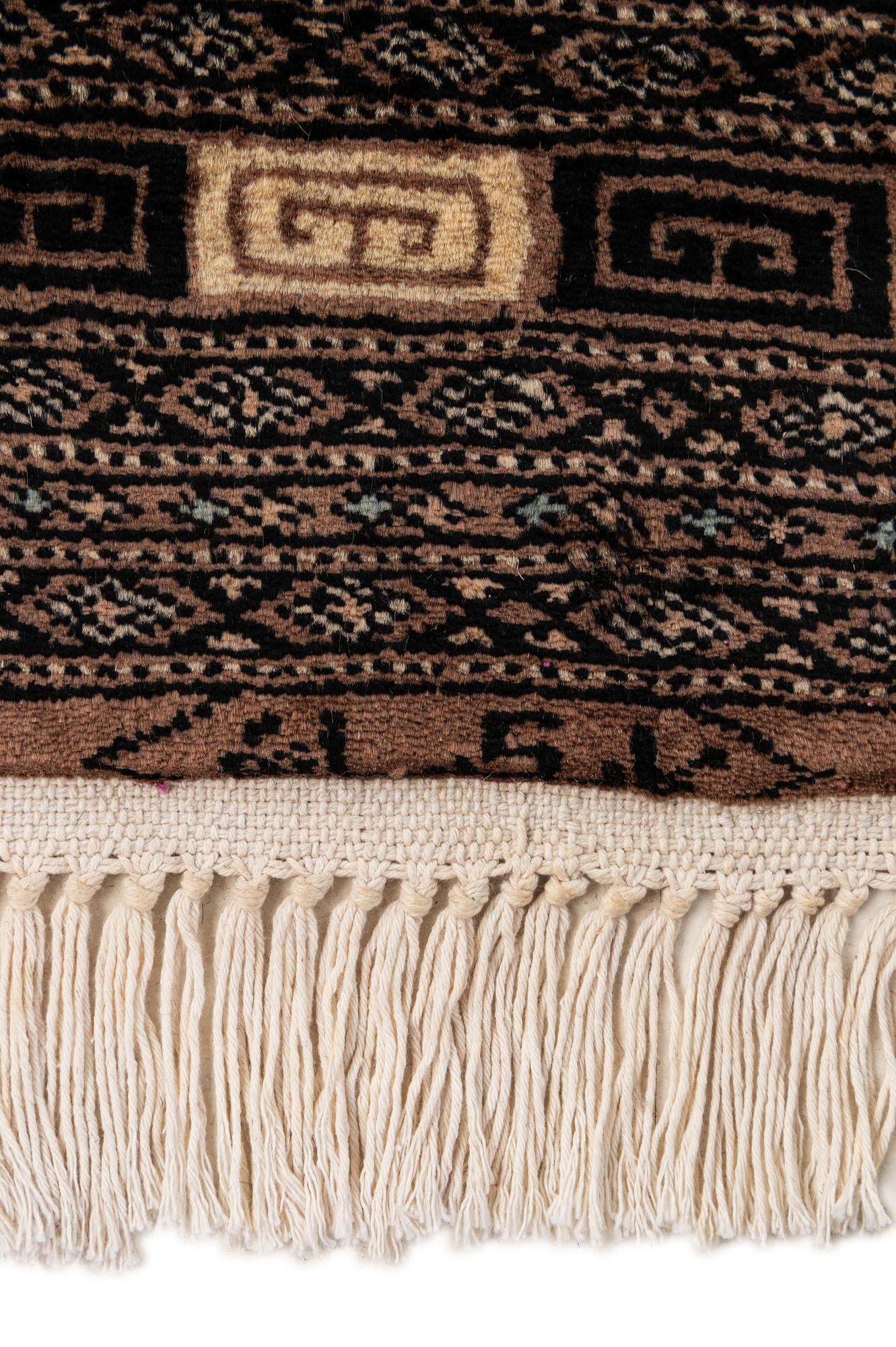 4' 3 x 5' 11 Hand Knotted Bokhara Oriental Wool Rug
