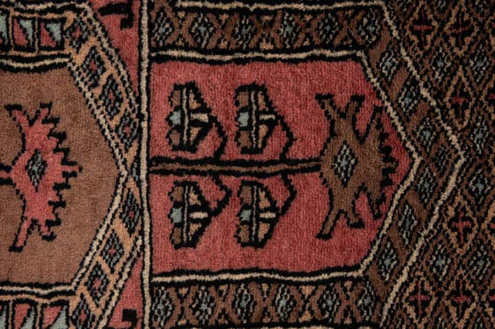 4' 3 x 5' 11 Hand Knotted Bokhara Oriental Wool Rug