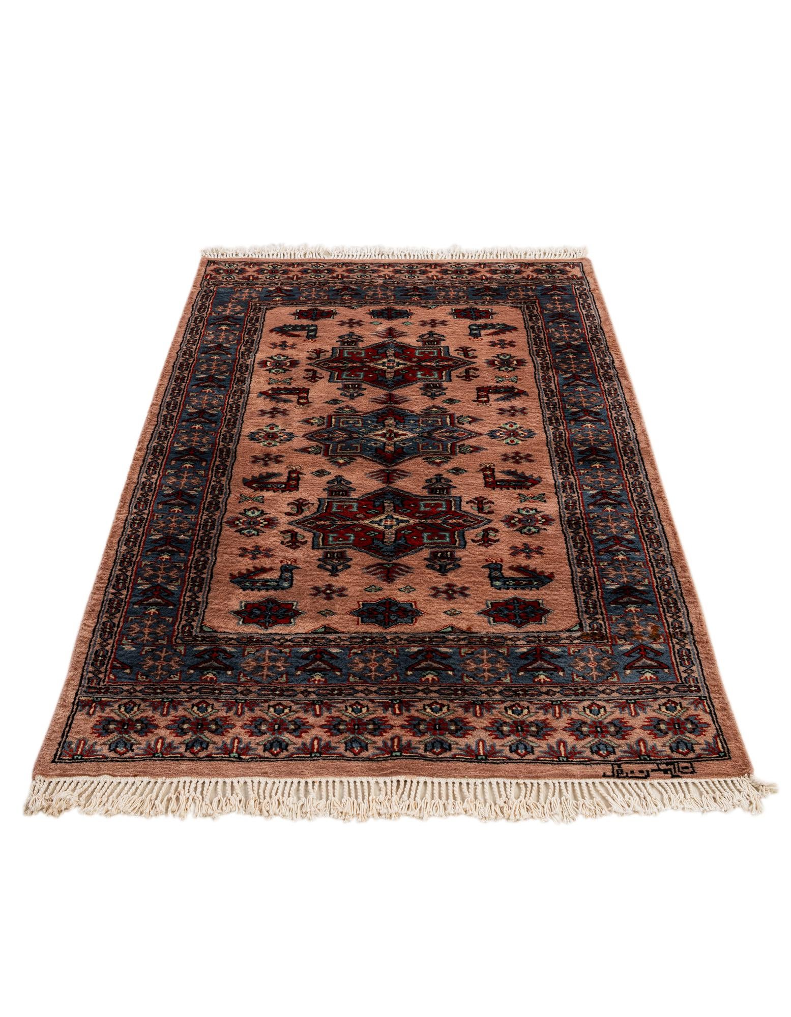3' 2 x 5' 2 Hand Knotted Bokhara Oriental Wool Rug