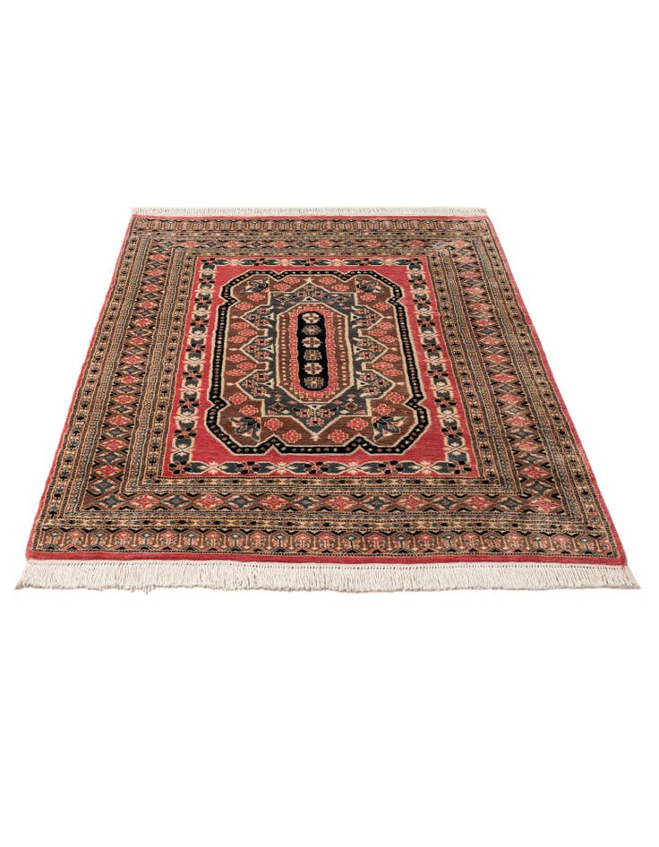 Detail image of 4' 1 x 6' Hand Knotted Bokhara Oriental Rug