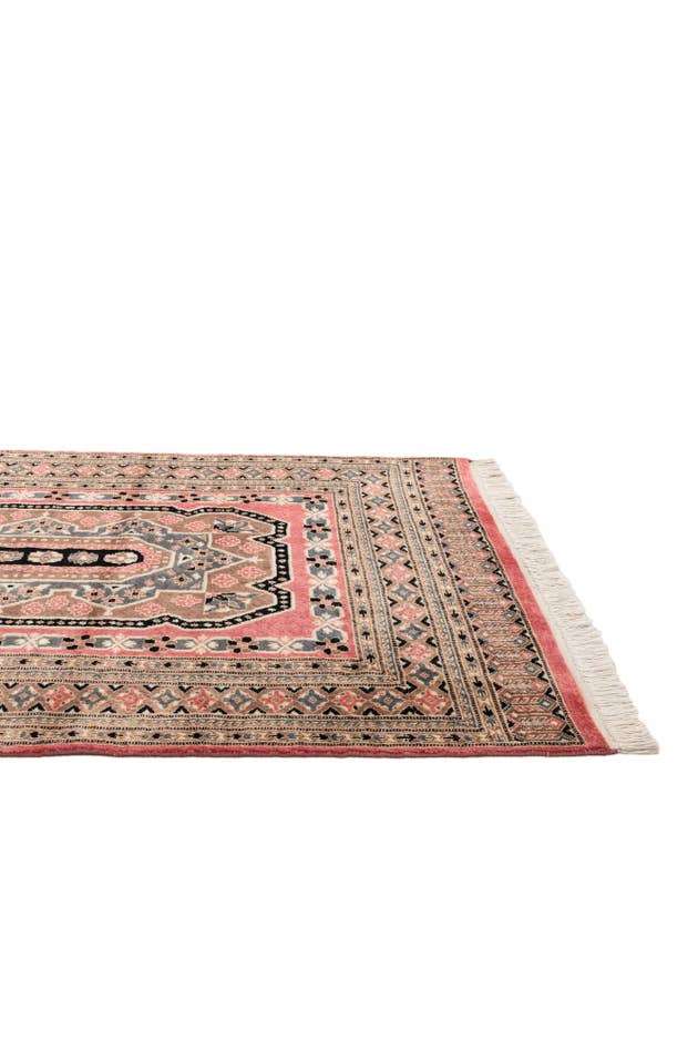 Detail image of 4' 1 x 6' Hand Knotted Bokhara Oriental Rug