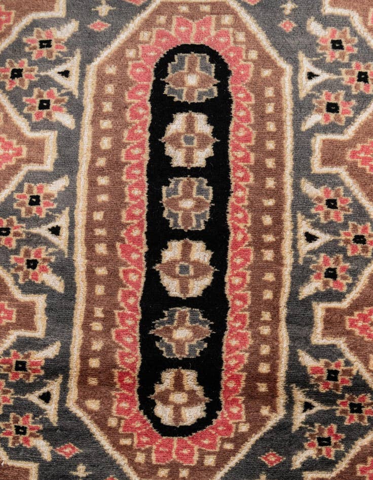 Detail image of 4' 1 x 6'  Hand Knotted Bokhara Oriental Rug