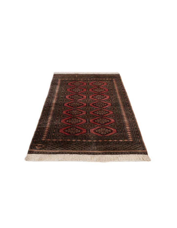 4' 3 x 6' 5 Hand Knotted Bokhara Oriental Wool Rug