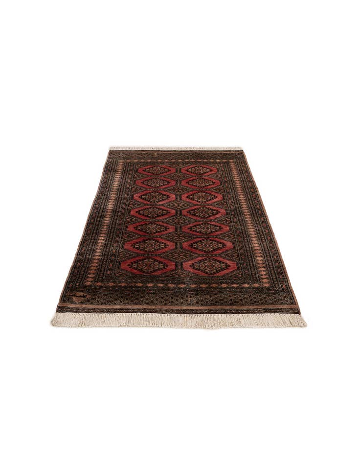 Detail image of 4' 3 x 6' 5 Hand Knotted Bokhara Oriental Wool Rug