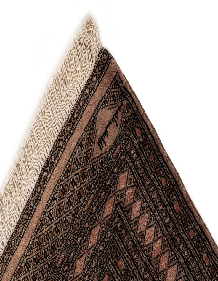 Detail image of 4' 3 x 6' 5  Hand Knotted Bokhara Oriental Wool Rug