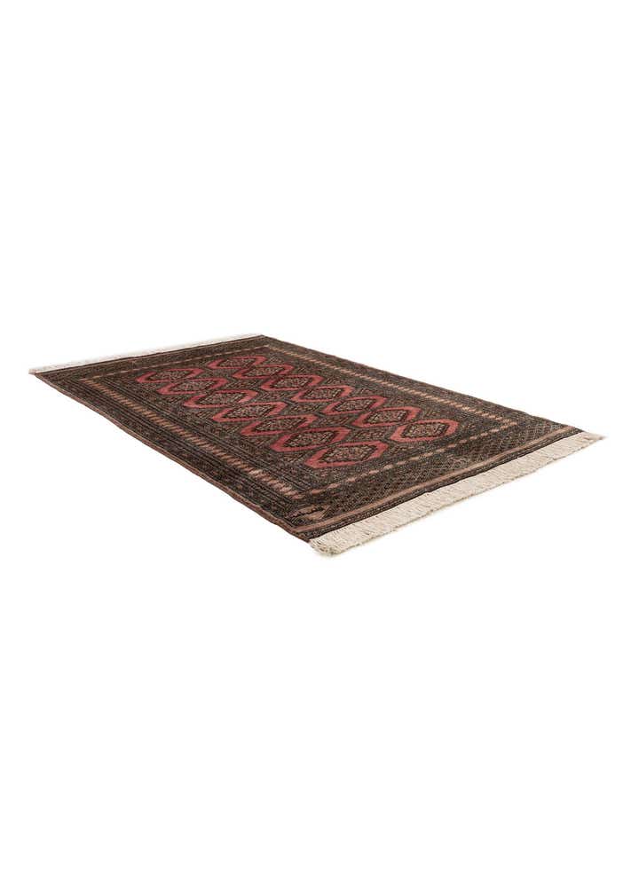 4' 3 x 6' 5 Hand Knotted Bokhara Oriental Wool Rug