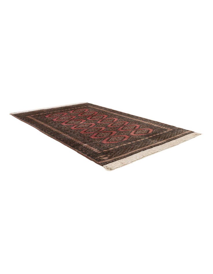 Detail image of 4' 3 x 6' 5 Hand Knotted Bokhara Oriental Wool Rug