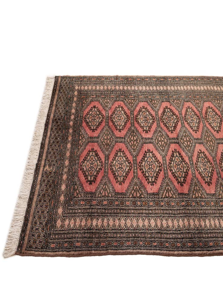 Detail image of 4' 3 x 6' 5  Hand Knotted Bokhara Oriental Wool Rug