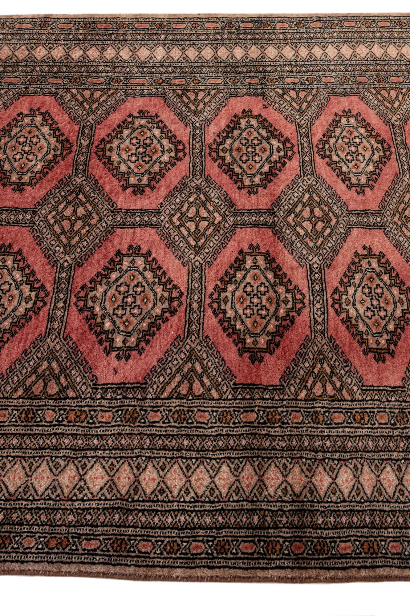 4' 3 x 6' 5 Hand Knotted Bokhara Oriental Wool Rug