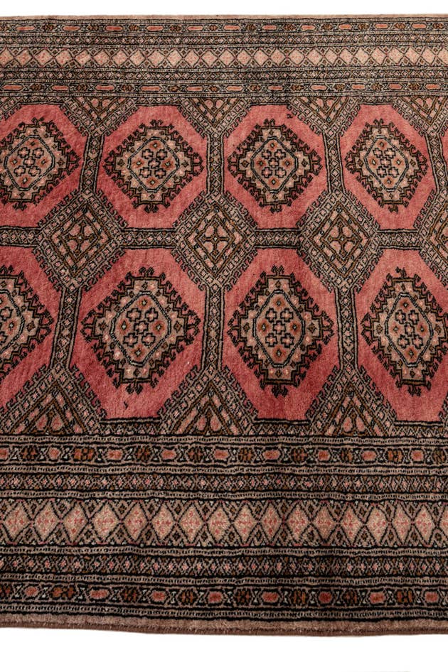 Detail image of 4' 3 x 6' 5 Hand Knotted Bokhara Oriental Wool Rug
