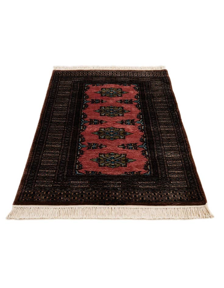 Detail image of 2' 6 x 4' 2 Hand Knotted Bokhara Oriental Wool Rug