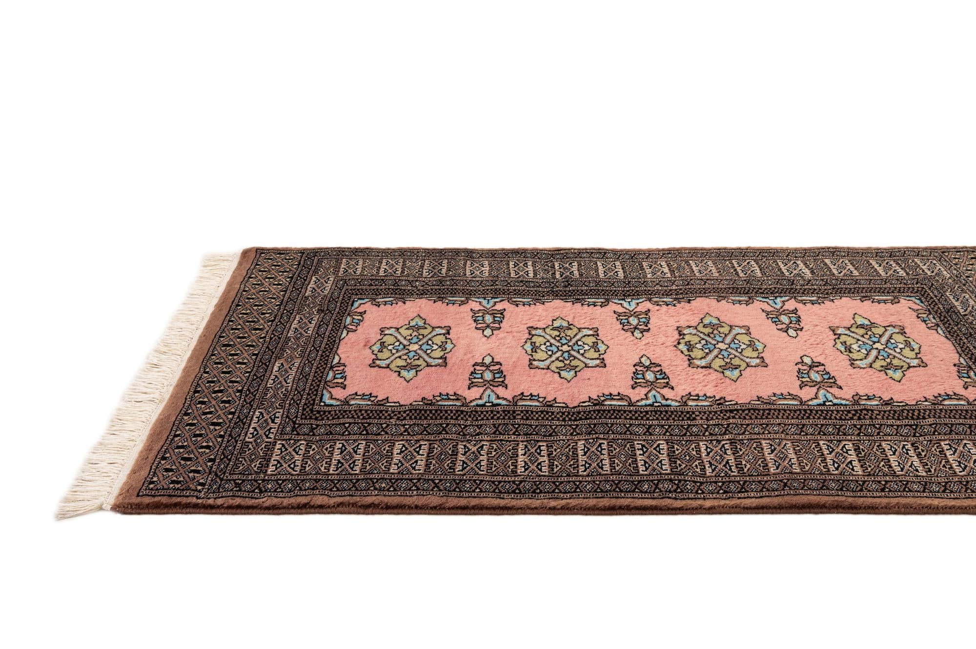 2' 6 x 4' 2 Hand Knotted Bokhara Oriental Wool Rug