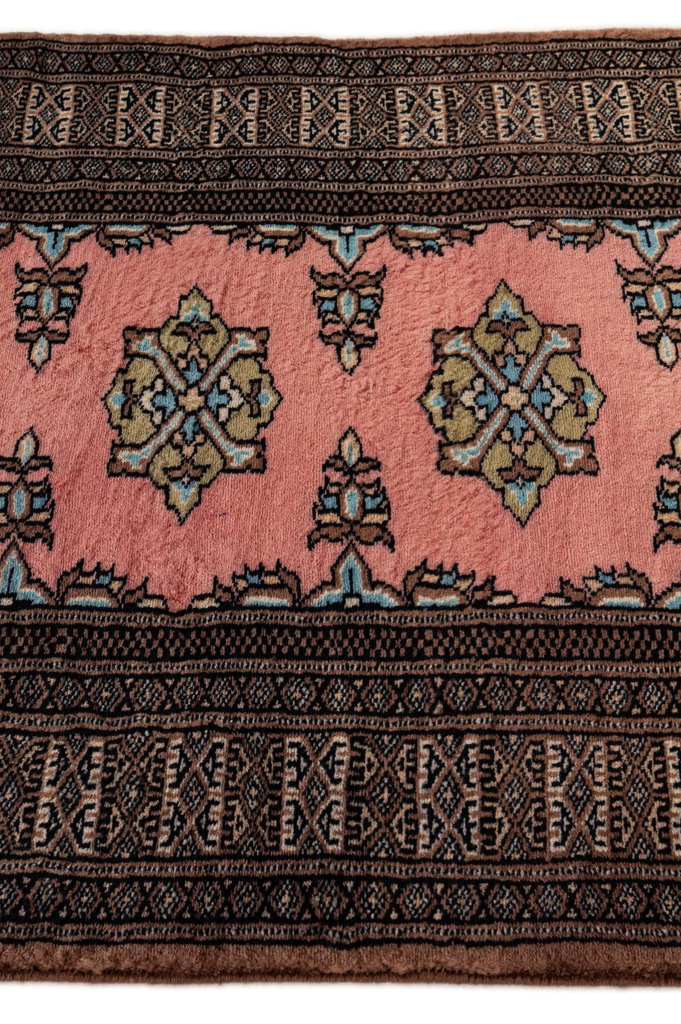 2' 6 x 4' 2 Hand Knotted Bokhara Oriental Wool Rug