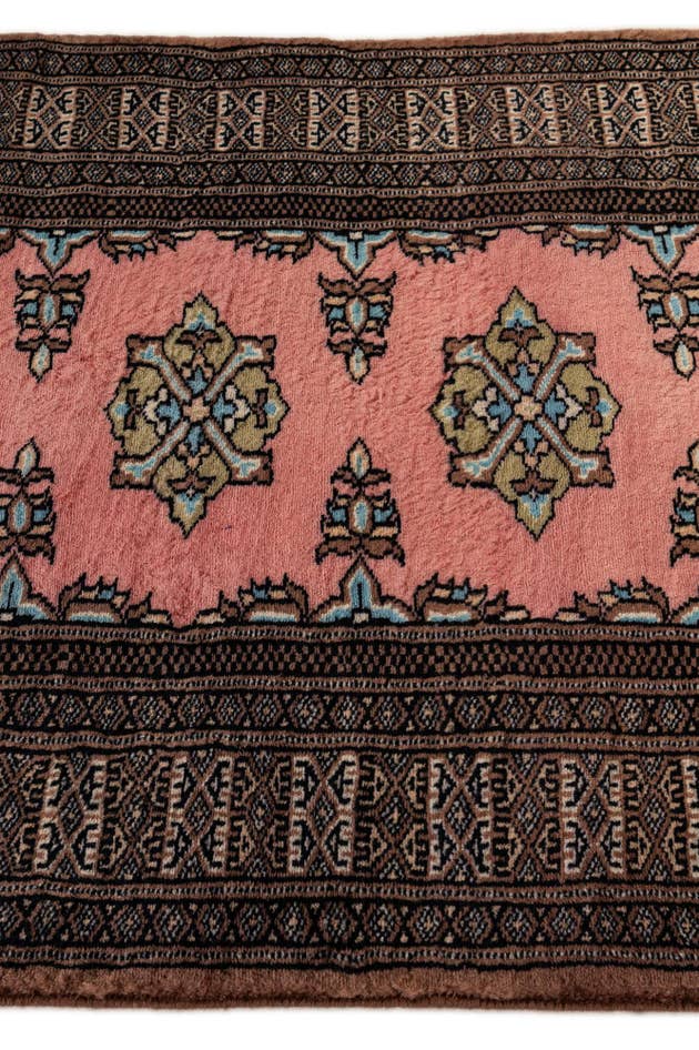 Detail image of 2' 6 x 4' 2 Hand Knotted Bokhara Oriental Wool Rug